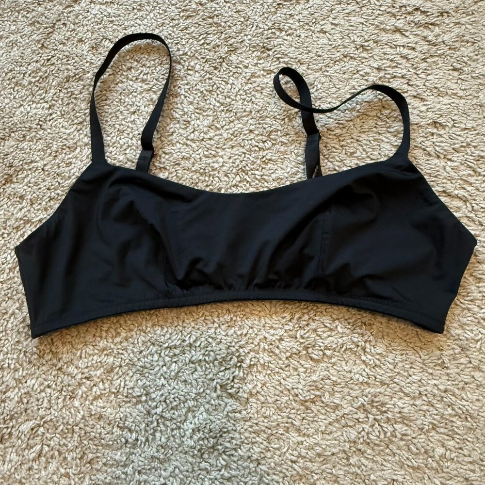Savage X Fenty Bikini Top Women's Black Large Minimalist Comfort Bralette Style